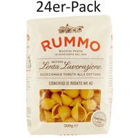 24er-Pack Rummo Pasta Conchiglie Rigate N°42,Italienische Nudeln,500g