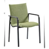 BEST Freizeitmöbel Best Gartenstuhl Positano Stapelsessel 57 x 63 x 86 cm anthrazit/grün 1 St.
