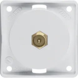 Integrow FLOW Antennen-Verbinderdose TV Anschluss in F-Technik (polarweiß, matt)