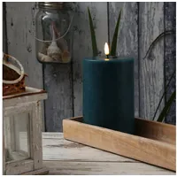 Deluxe Homeart Mia Deluxe Stumpenkerze 15 cm petrol