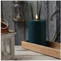 Deluxe Homeart Mia Deluxe Stumpenkerze 15 cm petrol