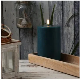 Deluxe Homeart Mia Deluxe Stumpenkerze 15 cm petrol