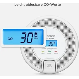 X-Sense Vernetzbarer Kohlenmonoxid CO-Melder CO03D-W,