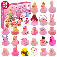 KAHEIGN Adventskalender 2024 Kinder, Countdown Adventskalender mit 24 Gummiente zum Täglichen Öffnen für Kinder und Erwachsene,lustiges Badespielzeug Geschenk für Mädchen Jungen (33cm x 23cm)