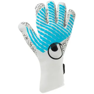 Uhlsport FM Cybertec Supergrip+ Finger Surround - White / Cyber Blue / Black - 8.5
