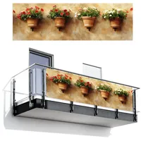MuchoWow Balkon-Sichtschutz, Terracotta, Kunststoff, Rechteckig, 300x90 cm, Sonnen- & Sichtschutz, Sichtschutz Garten, Balkon Sichtschutze
