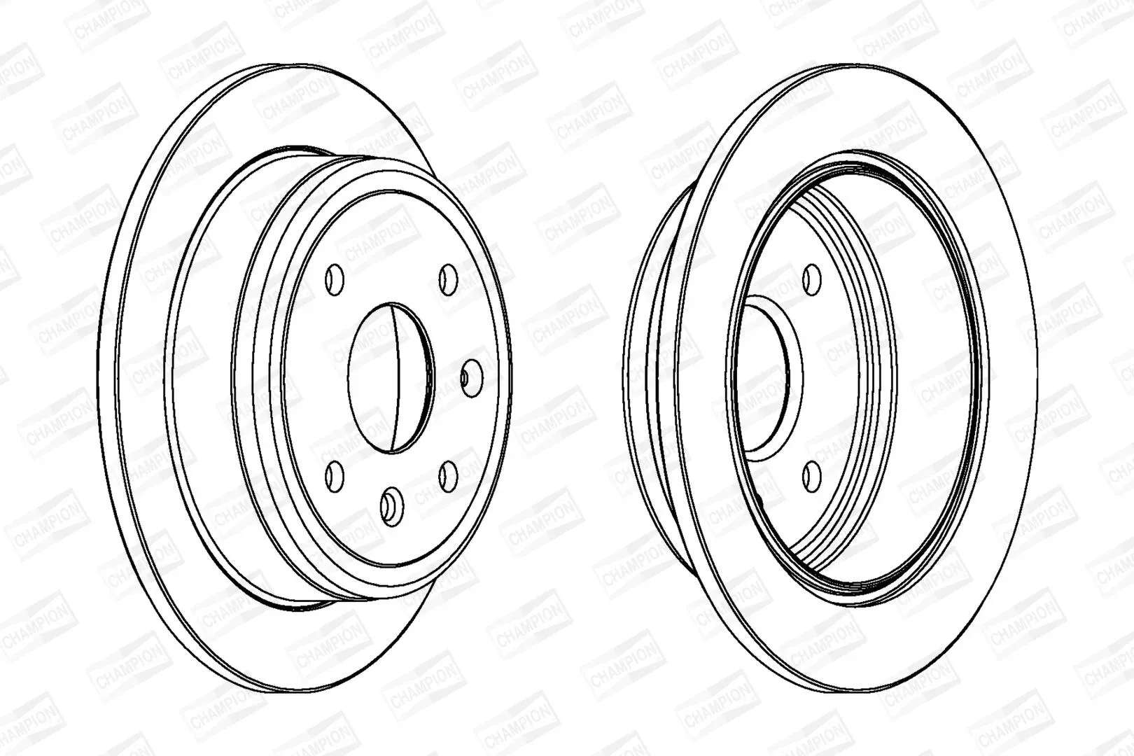 CHAMPION Bremsscheibe 562740ch 258mm 10mm für GM