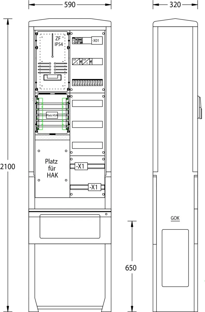uesa Straßenbeleuchtungssäule SB-S-4G Netze BW