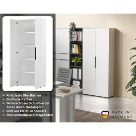 Germania Mailand Aktenschrank 81 x 40 x 197 cm Weiß