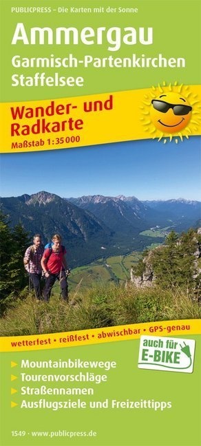 Publicpress Wander- Und Radkarte Ammergau  Garmisch-Partenkirchen  Staffelsee  Karte (im Sinne von Landkarte)