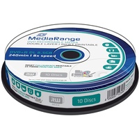 MediaRange DVD+R Double Layer 8.5Gb|240Min 8-fache Schreibgeschwindigkeit, vollflächig bedruckbar, 10er Cakebox