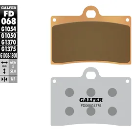 GALFER Fd068 G1375 Sinterbremsbeläge - Silver - One Size