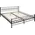 Tectake tectake® Metallbett, robustes Stahlgestell, bodenschonende Kunststoffkappen, 180 x 200 cm
