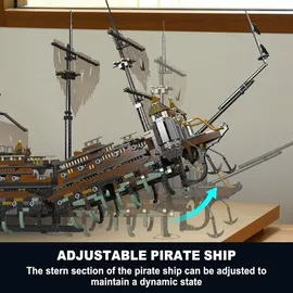 Coil Spielbauklötze, Bausteinset, Bauklötze, Baukasten, Model: 13188, Piratenschiff, MOC Silent Mary Segelboot-Modellbausatz, 4147 St.