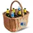Creative Home Weidenkorb Flaschenkorb 6 Flaschen 40 x 31 x 38 cm braun