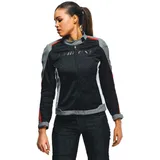 Dainese Hydraflux 2 Air Lady D-Dry Textiljacke Schwarz/Charcoal-Gray/Lava Rot 40