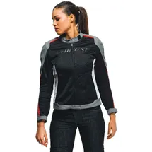 Dainese Hydraflux 2 Air Lady D-Dry Textiljacke Schwarz/Charcoal-Gray/Lava Rot 40