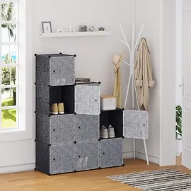 Woltu Regalsystem 111 x 37 x 111 cm Schwarz