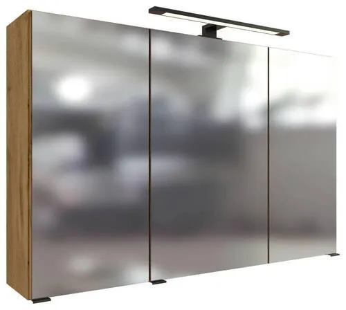 Spiegelschrank Manchester LED 3 Türen 100x64x20 cm