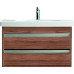 Duravit Ketho Waschtisch-Unterschrank KT664707979 80 x 45,5 cm, nussbaum natur, 2 Schubkästen, wandhängend