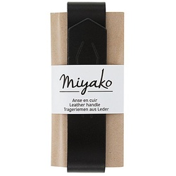 Lederriemen "Miyako" für Taschen, schwarz, Länge: 49,5 cm