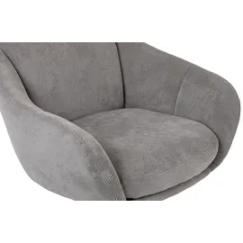 bene living Ohrensessel Marconia Polyester 74 x 109 x 80 cm Grau drehbar