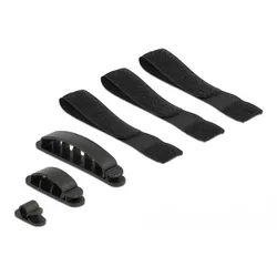 Delock Kabel-Management-Kit - Schwarz