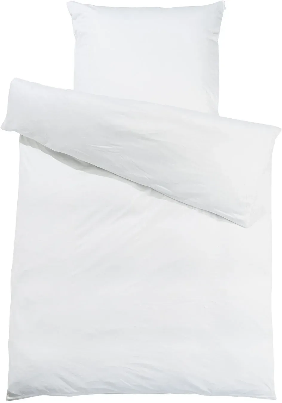 Doris Meyer Uni Interlock Jersey Bettwäsche 155x220 cm + 80x80 cm | weiss - weiß