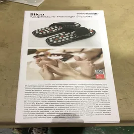 InnovaGoods InnovaGoods® Plantarfasziitis-Pantoffeln, Akupunktur-Pantoffeln, Massage-Pantoffeln, 41 Akupunkturpunkte, Klettverschluss, Hilft bei verschiedenen Beschwerden (Größe S)
