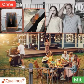 qualinos Pfostenkappe 60×40 mm Runddach Anthrazit 7016 für Zaunpfosten Rechteckrohr UV-stabilisiert Made in Germany