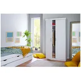 Inter Link Kleiderschrank "Hakon" in Weiß - (B)95 x (H)190 x (T)55 cm