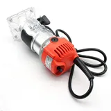 800W Elektrische Oberfräse Trimmer 1/4" Holz Router 220V, tragbarer Handpalmenfräser für die Holzbearbeitung (26×15.5×13.5cm)