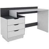 byLIVING Schreibtisch BELFAST Weiß Anthrazit, B/H/T: ca. 138x83,5x51,5 cm FSC Mix, Stauraum, in verschiedenen Holz-Dekoren erhältlich, Arbeitszimmer, Schreibtische, Bürotische