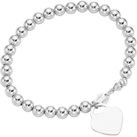 GIORGIO MARTELLO MILANO Kugel Armband mit Behang Herz Silber 925 Größe 19 cm