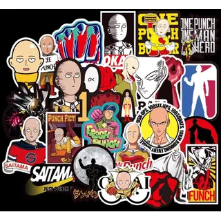 ALTcompluser 70 Stk Anime One Punch Man Saitama Stickers Keine wiederholten Wasserdicht Aufkleber Vinyl Aufkleber für Laptop, Macbook, Gepäck, Skateboard