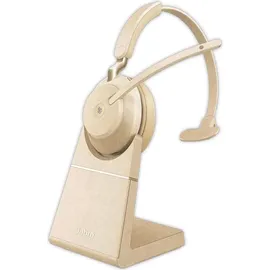 JABRA Evolve2 65 USB-C MS Teams Mono beige mit Ladestation