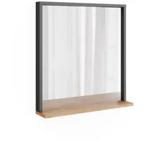 Vicco Wandspiegel Orlando, Anthrazit/Goldkraft Eiche, 57 x 60 cm