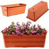 Kadax Blumenkasten 39,5 x 11 x 14 cm Rot