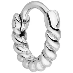 Single-Creole PURELEI "Schmuck Geschenk Piercing Spherical, 24131-Piercing-Spherical", silber (edelstahlfarben), Ohrringe, Damen, Edelstahl