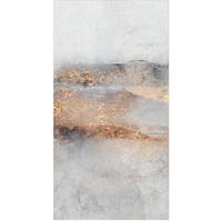 Duschrückwand - Elisabeth Fredriksson - Gold-Grauer Nebel, Material:Hartfolie Premium Glanz 0.61 mm, Größe HxB:1-teilig 210x120 cm