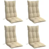 vidaXL Hochlehner Auflage 4 St. 100 x 50 x 5 cm beige