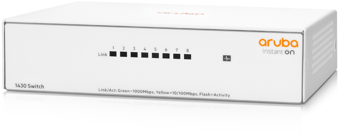 Aruba Instant On 1430 Unmanaged Switch R8R45A 8x Gigabit Ethernet