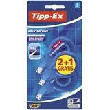 BIC Tipp-Ex Korrekturroller Easy Correct zum seitlichen Korrigieren, 12m x 4.2mm, 3er Pack, Ideal für das Büro, das Home Office oder die Schule