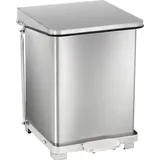 kaiserkraft Industrie-Treteimer, Abfalleimer, Silber