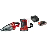 Einhell Akku-Exzenterschleifer Starter Set 18 V Ø 125 mm inkl. Staubfangsack, Schleifpapier
