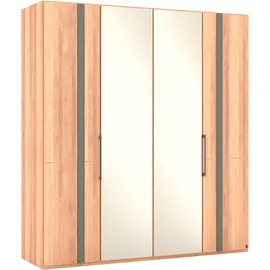 Musterring Drehtürenschrank MUSTERRING "Sorrent, Kleiderschrank, Schrank, teilmassiv Eiche", braun, B:200cm H:217cm, Schränke, Drehtürenschrank, Türen Eiche massiv oder als Parsol-Bronze-Spiegel, verschiedene Maße