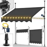 tillvex Klemmmarkise 400 cm grau