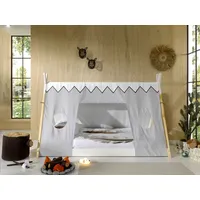 Vipack Hausbett Tipi ca.90x200cm Weiß, Kieferfarben