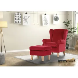GUTMANN FACTORY Hocker 100% Polyester 55 x 44 cm Rot