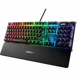 SteelSeries Apex 5 Tastatur - Tastenweise RGB-Beleuchtung - Oled Smart-Display - Amerikanisch (QWERTY) Layout, Schwarz